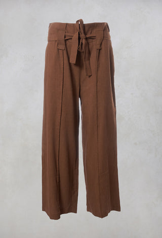 Wide Leg Trousers in Cuoio