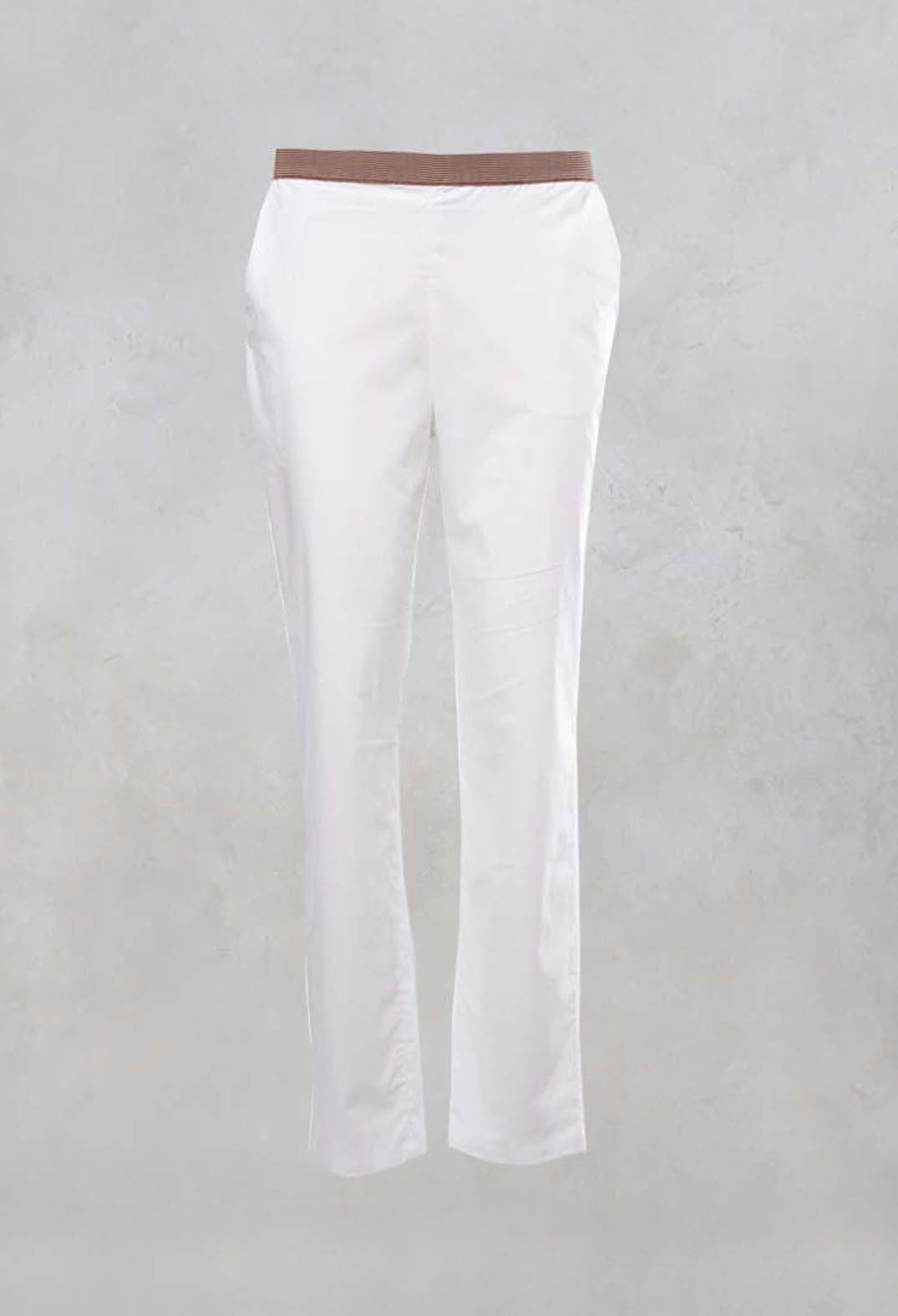 Straight Leg Trousers in Chalk