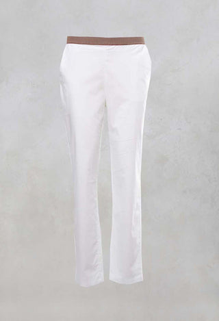 Straight Leg Trousers in Chalk