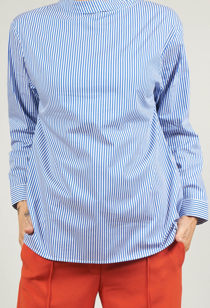 Striped Blouse in Night Blue