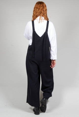 Knitted Dungaries in Black