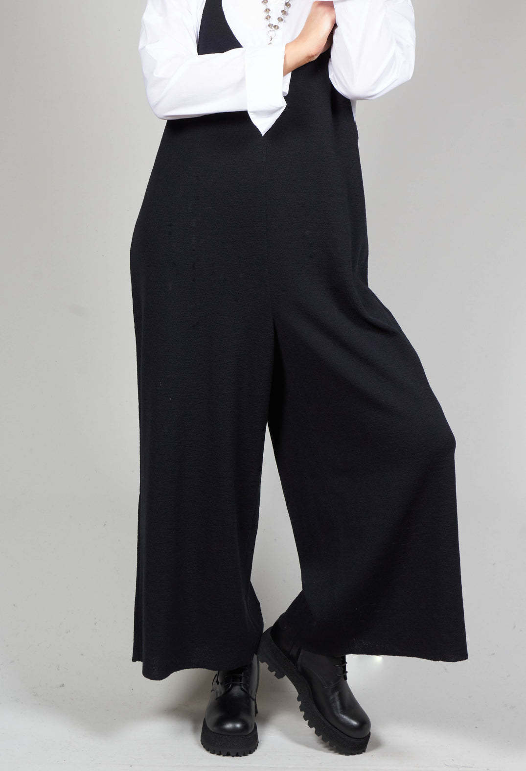 Knitted Dungaries in Black