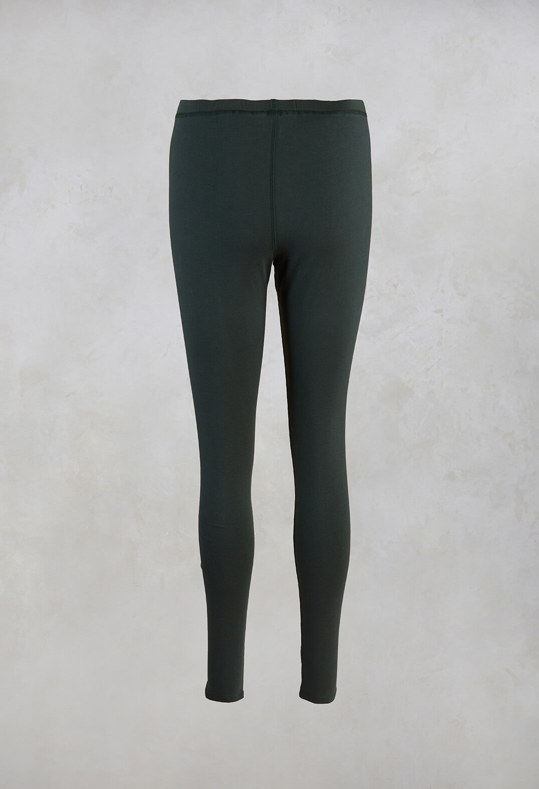 Cotton Elasticated Leggings in Deep Green