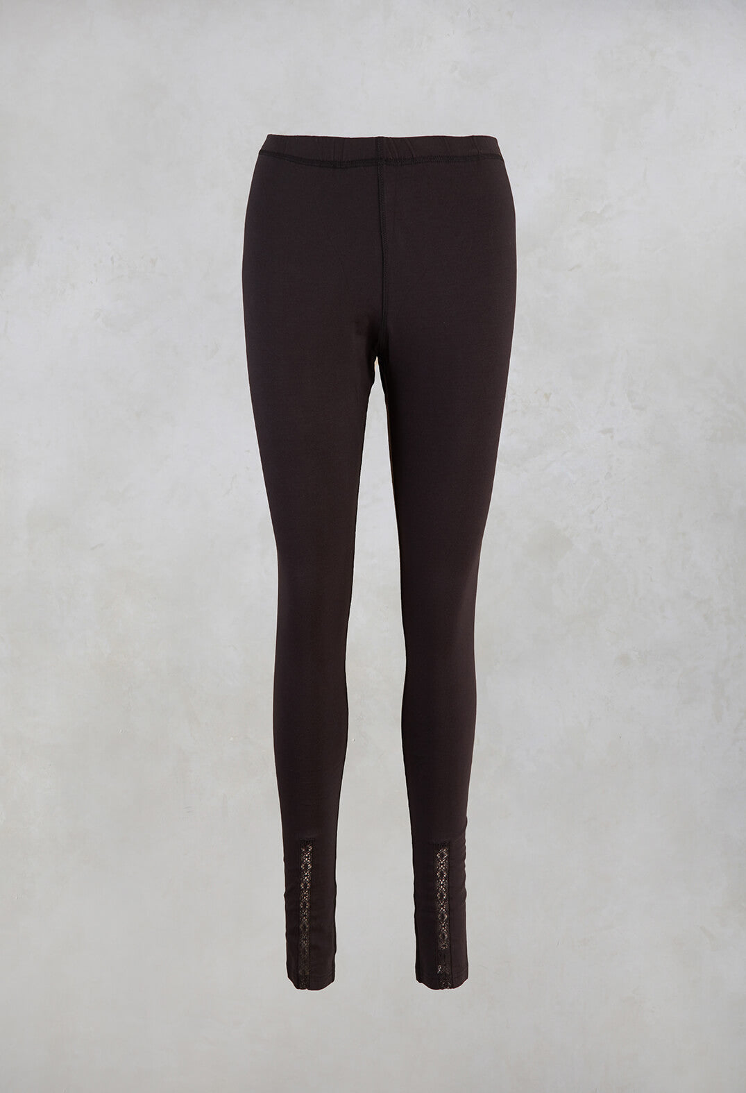 Cotton Elasticated Leggings in Vintage Black