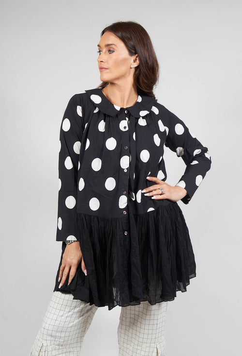 Veste Solange Blouse in Petit Pois Blanc