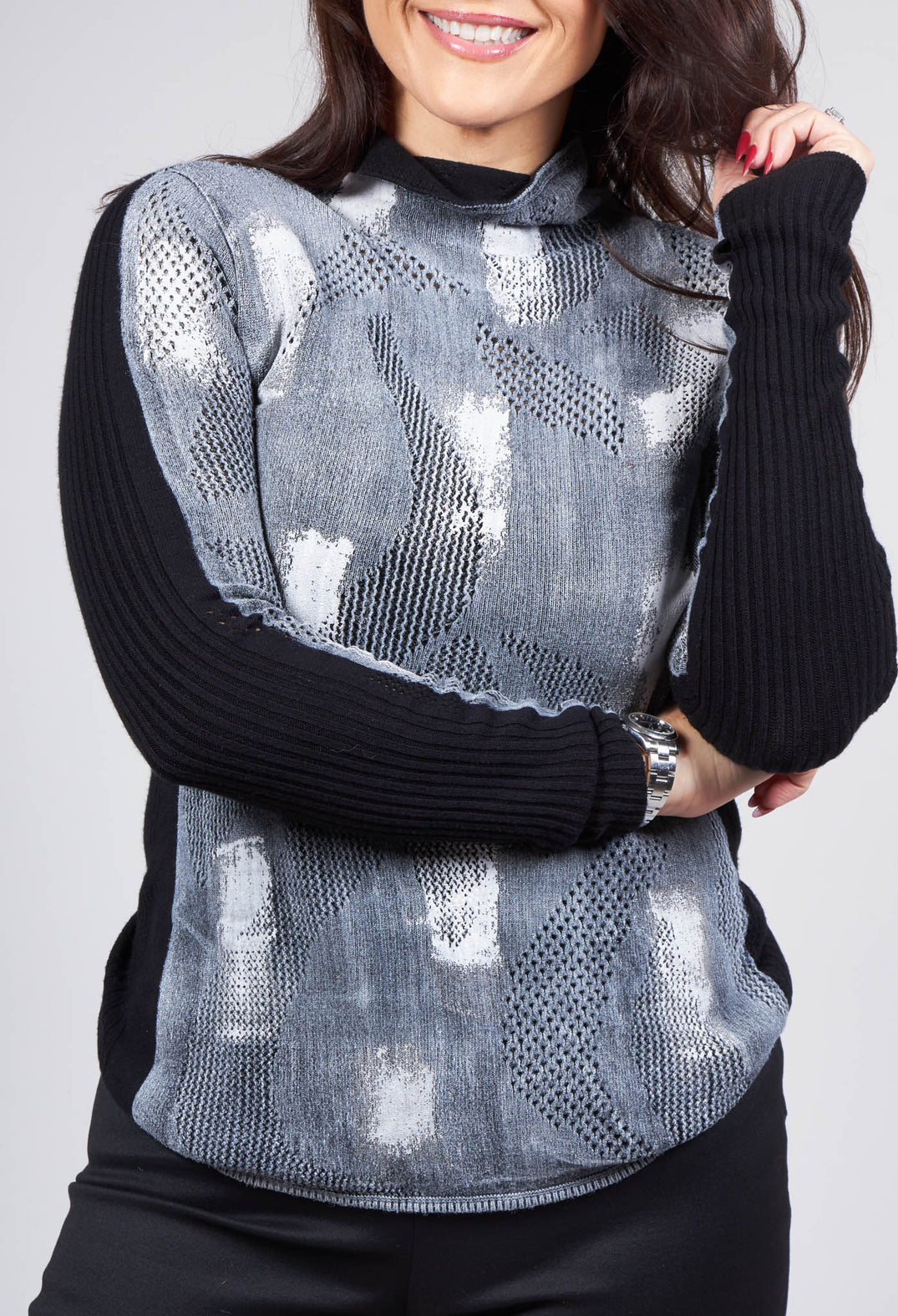 Textured Jumper in Grey