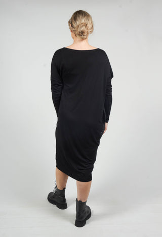 Speckled Midi Dress Afra in Black / Silver