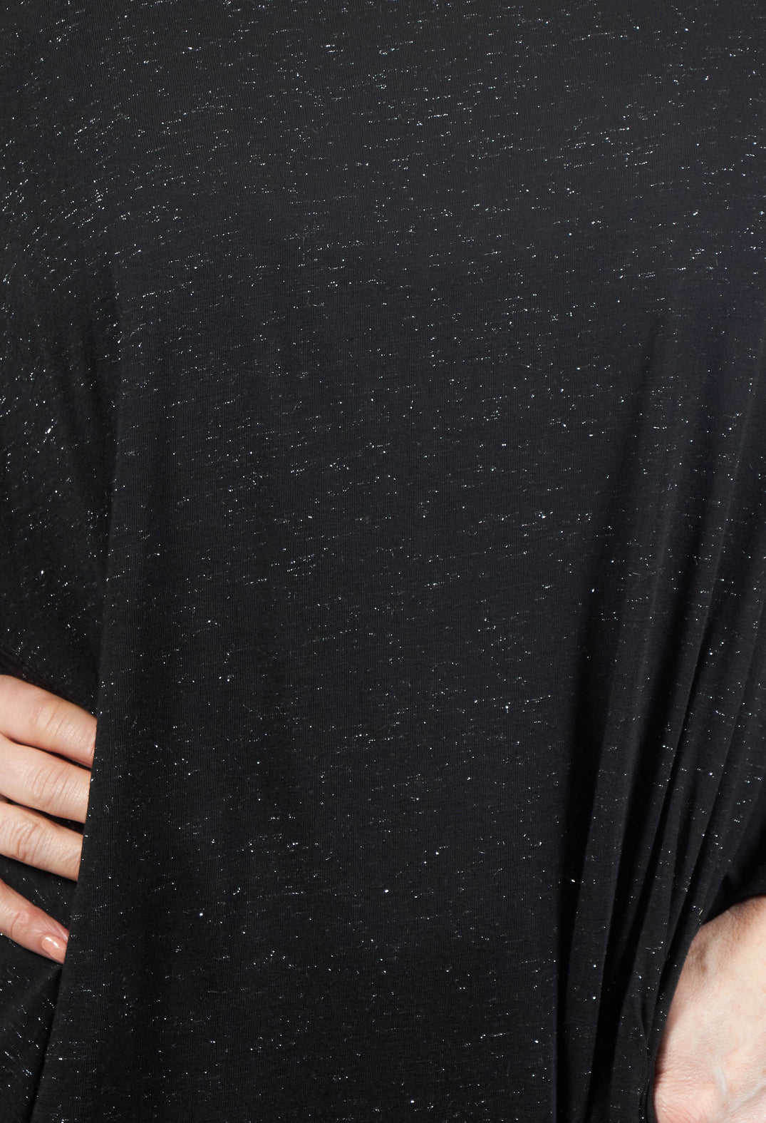 Speckled Midi Dress Afra in Black / Silver