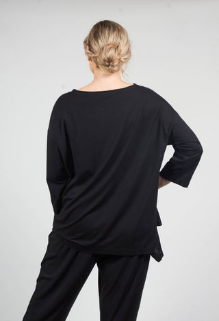 Speckled Top Shirt Loar in Black / Silver