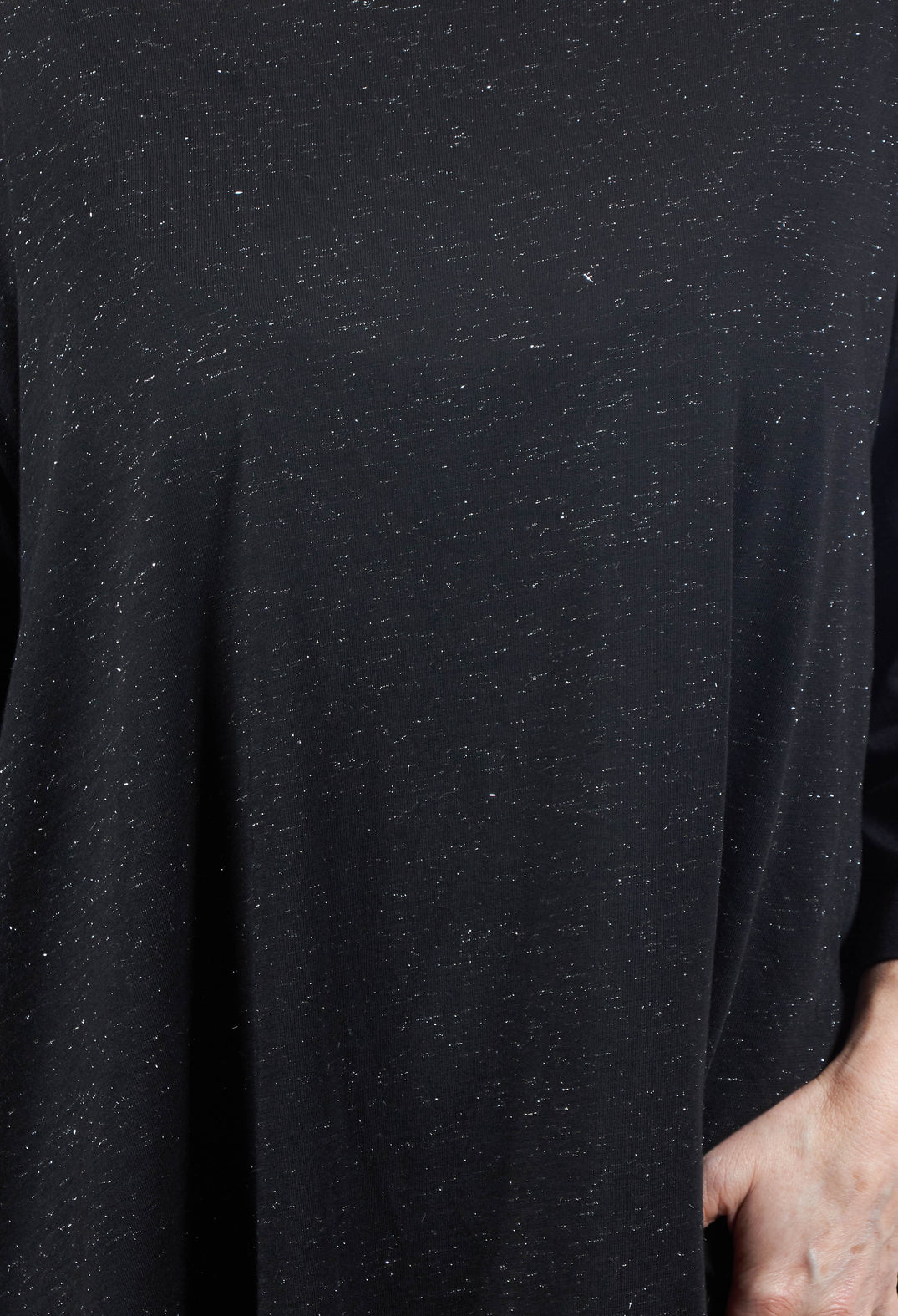 Speckled Top Shirt Loar in Black / Silver