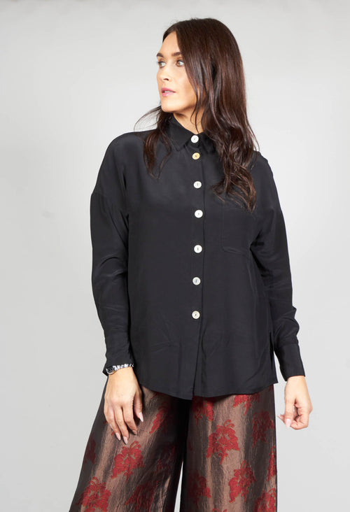 Silk Shirt in Nero