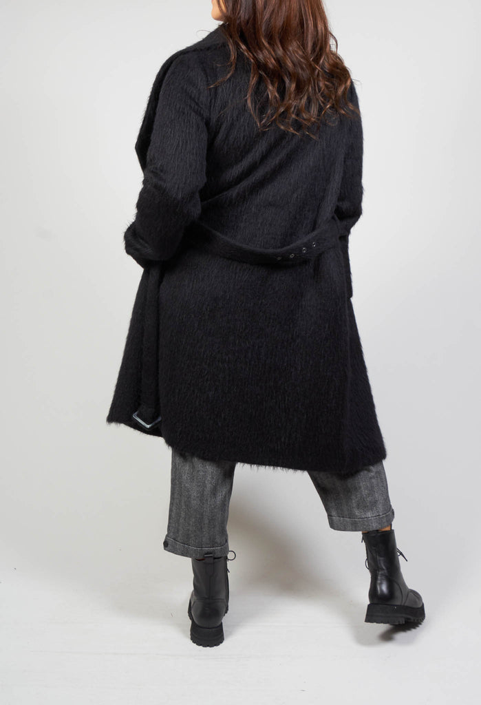 Wool Mix Coat in Nero