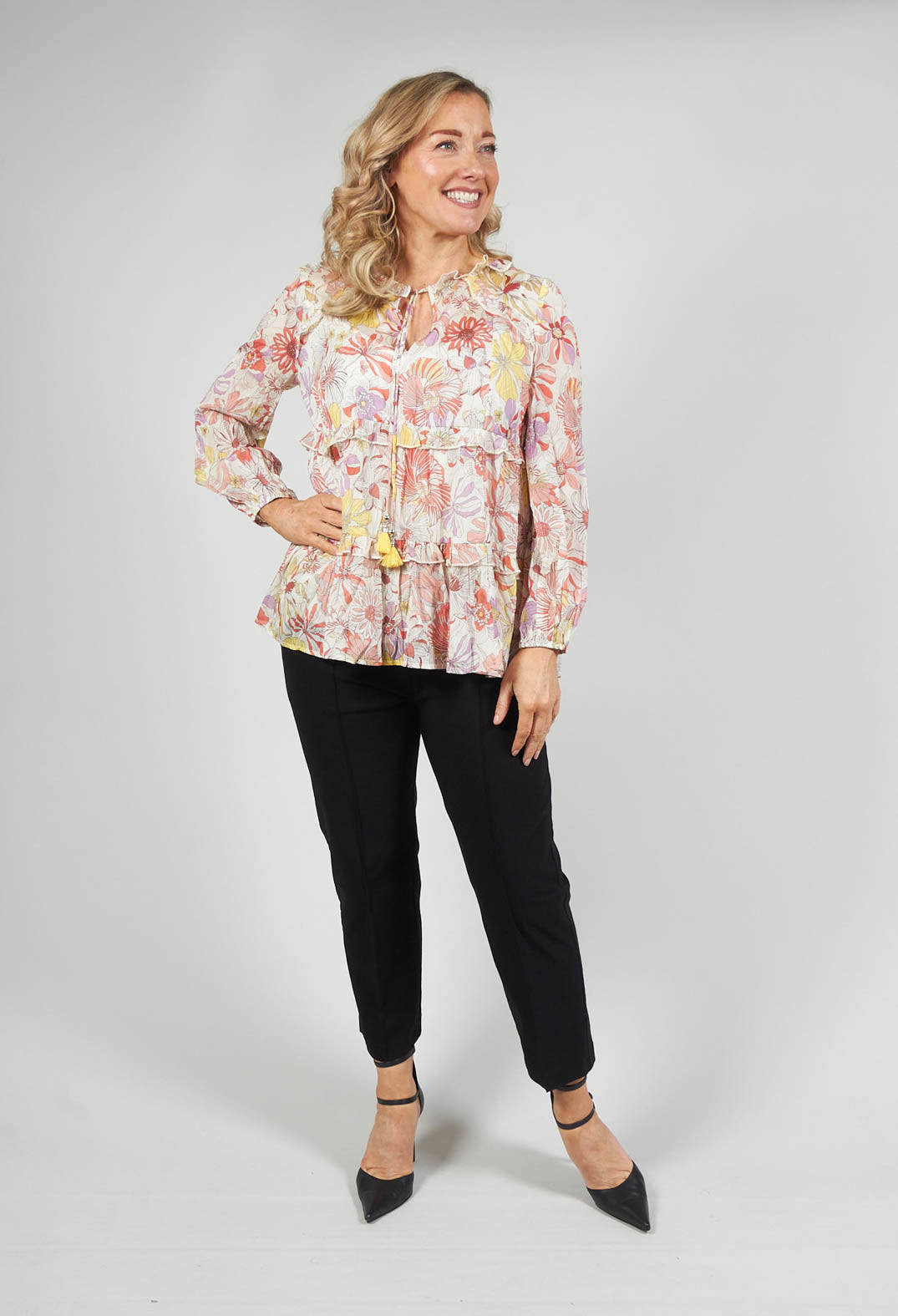 Floris Blouse in Gerbera Orange