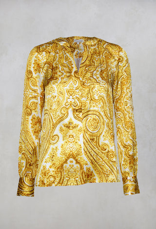 Kay Blouse in Paisley Yellow