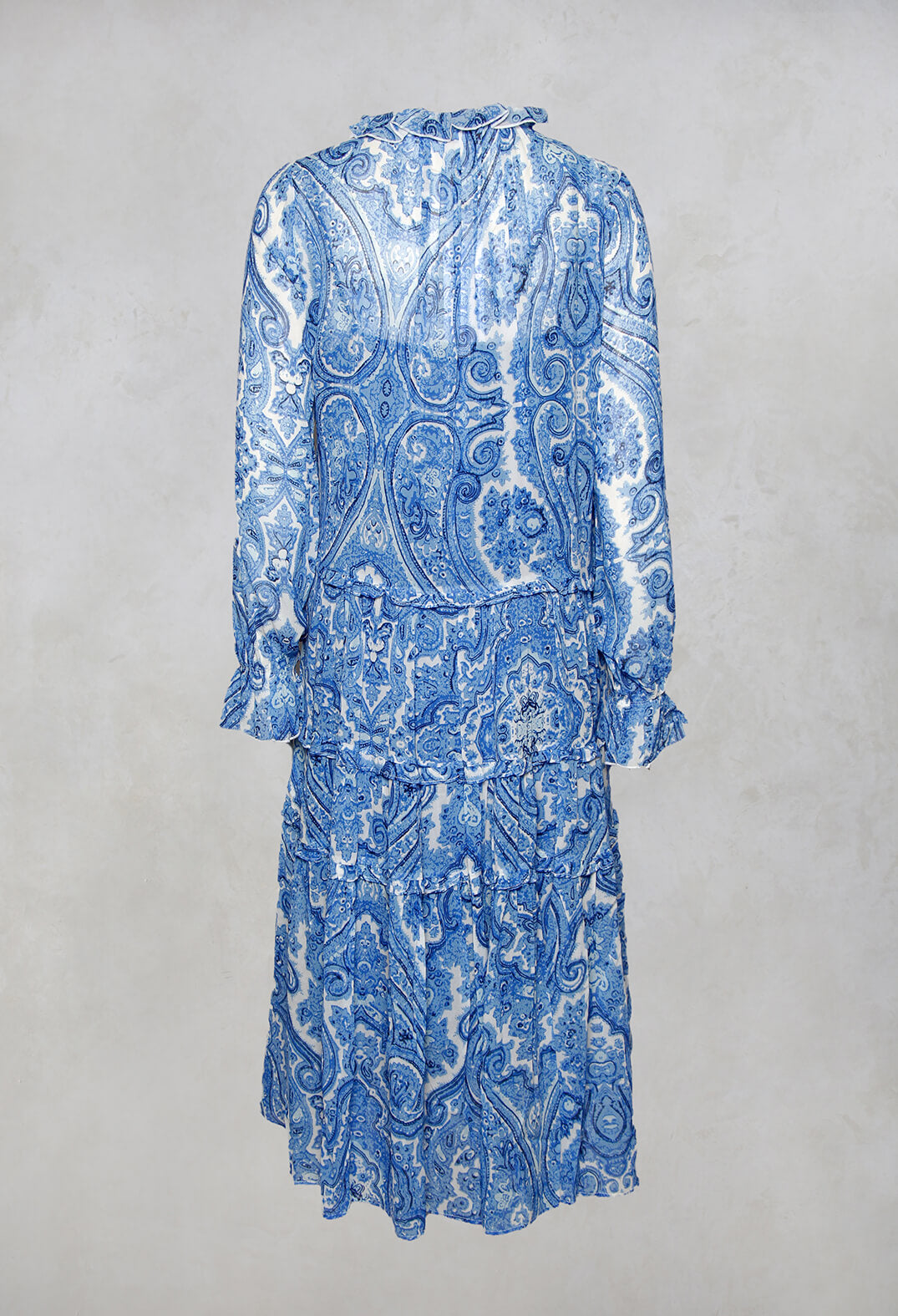 Viola Dress in Paisley Blue