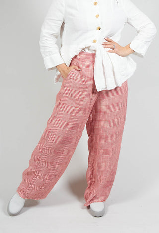 Petronilla Trousers in Red Checks