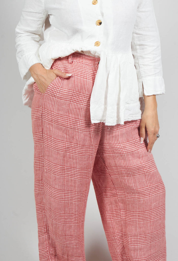 Petronilla Trousers in Red Checks