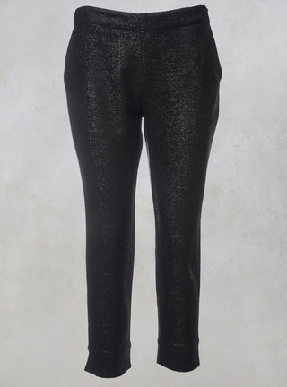 Textured Fitted Trouser in Black