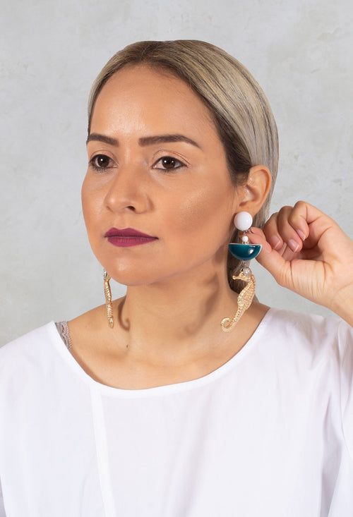 2 Part Eardrops in Gold