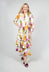 Ruffled Maxi Dress in Watercolor Flowers