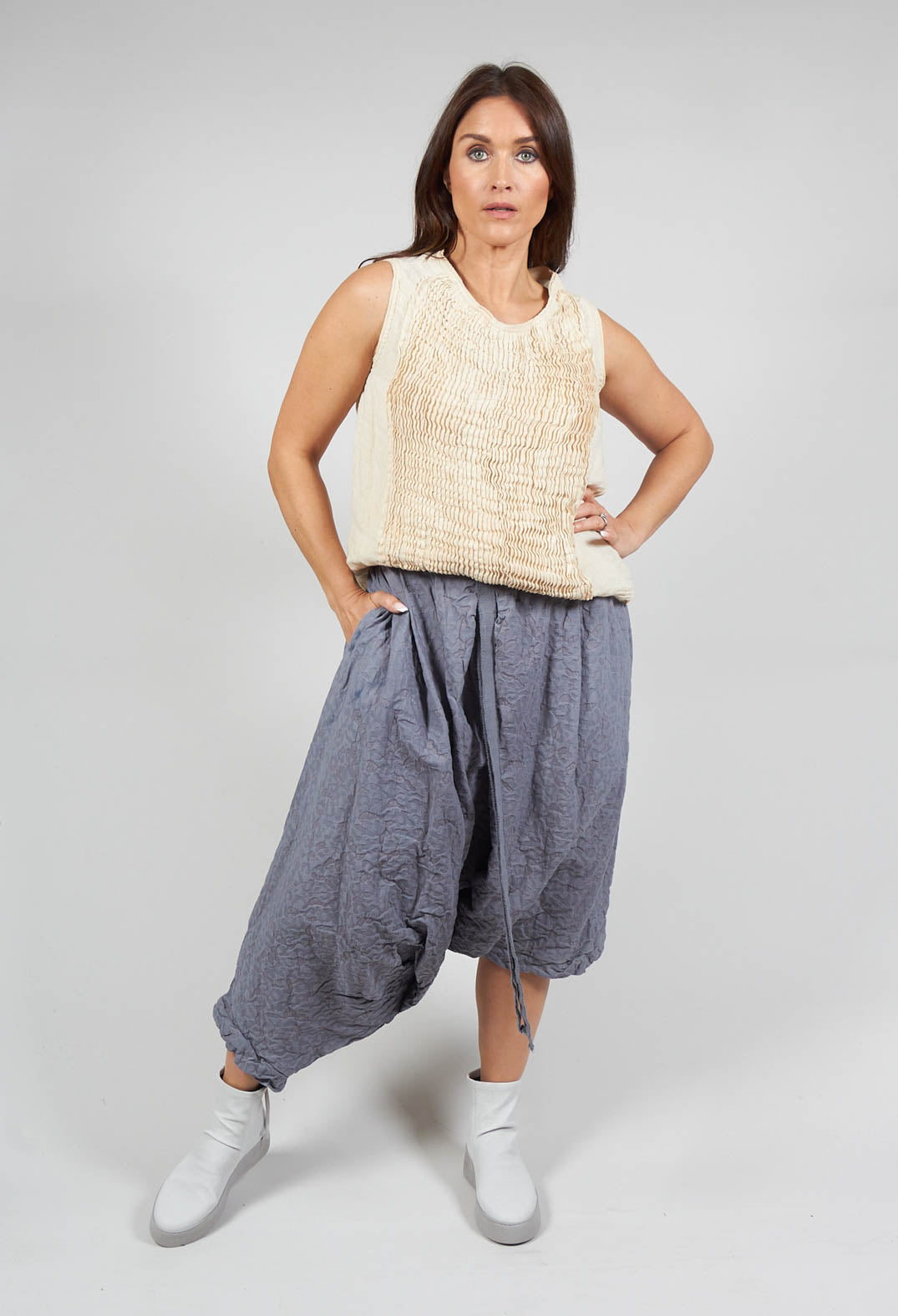 Boho Trousers in Black / Blue