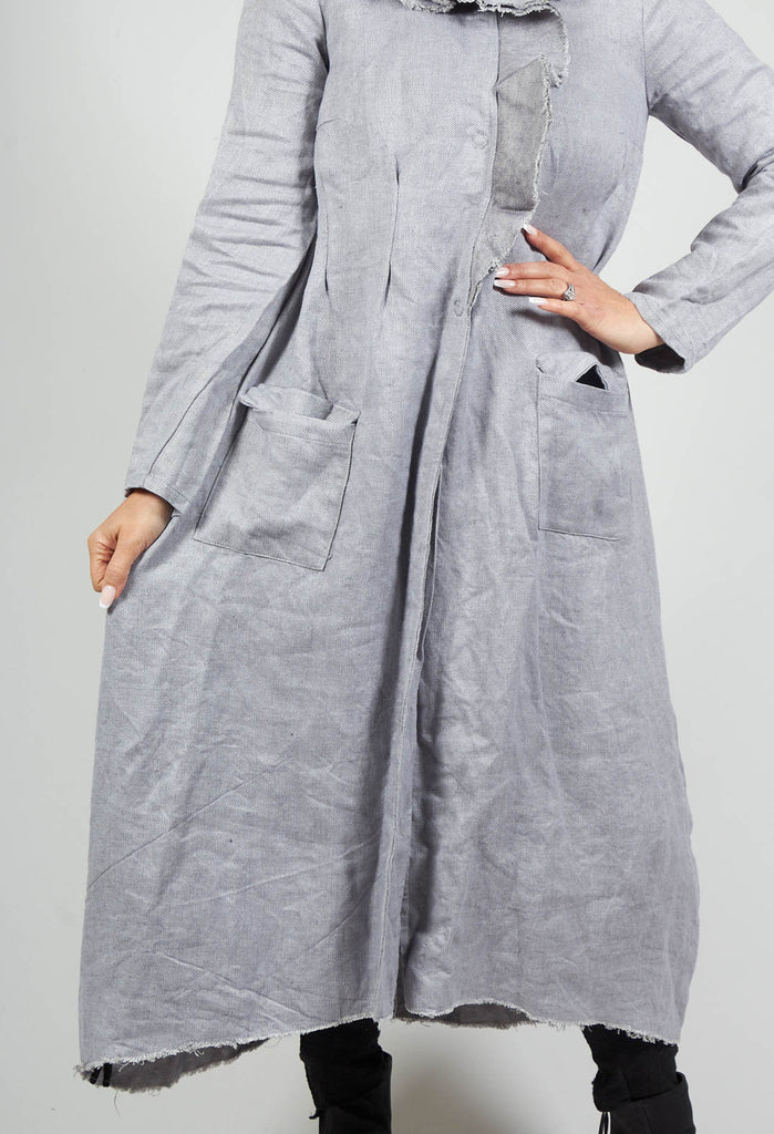 Hemp Duster Coat in Grey