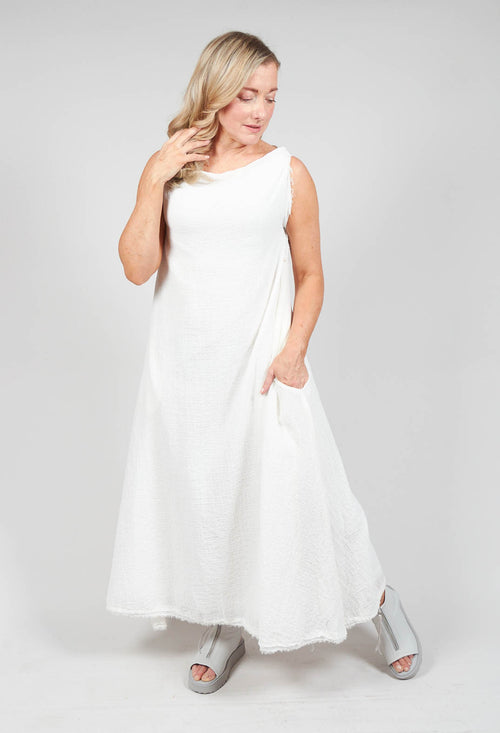 Sleeveless Maxi A White Dress in White