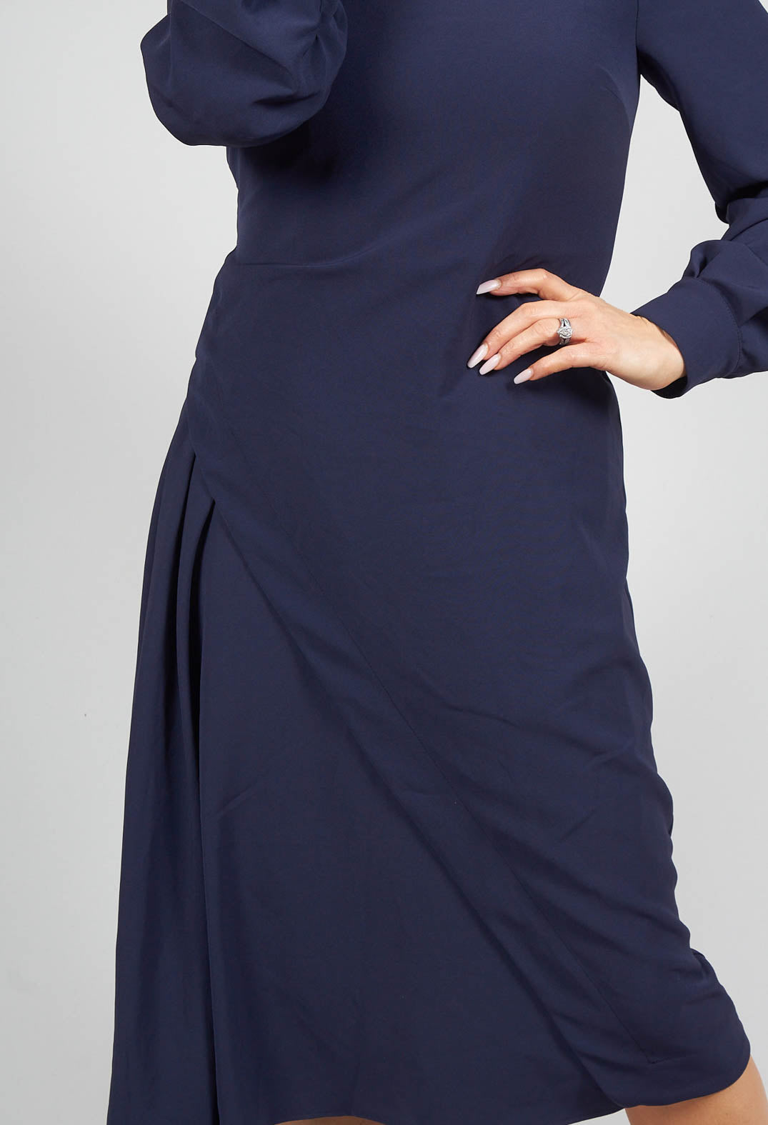 Tailored Maxi Dress in Navy