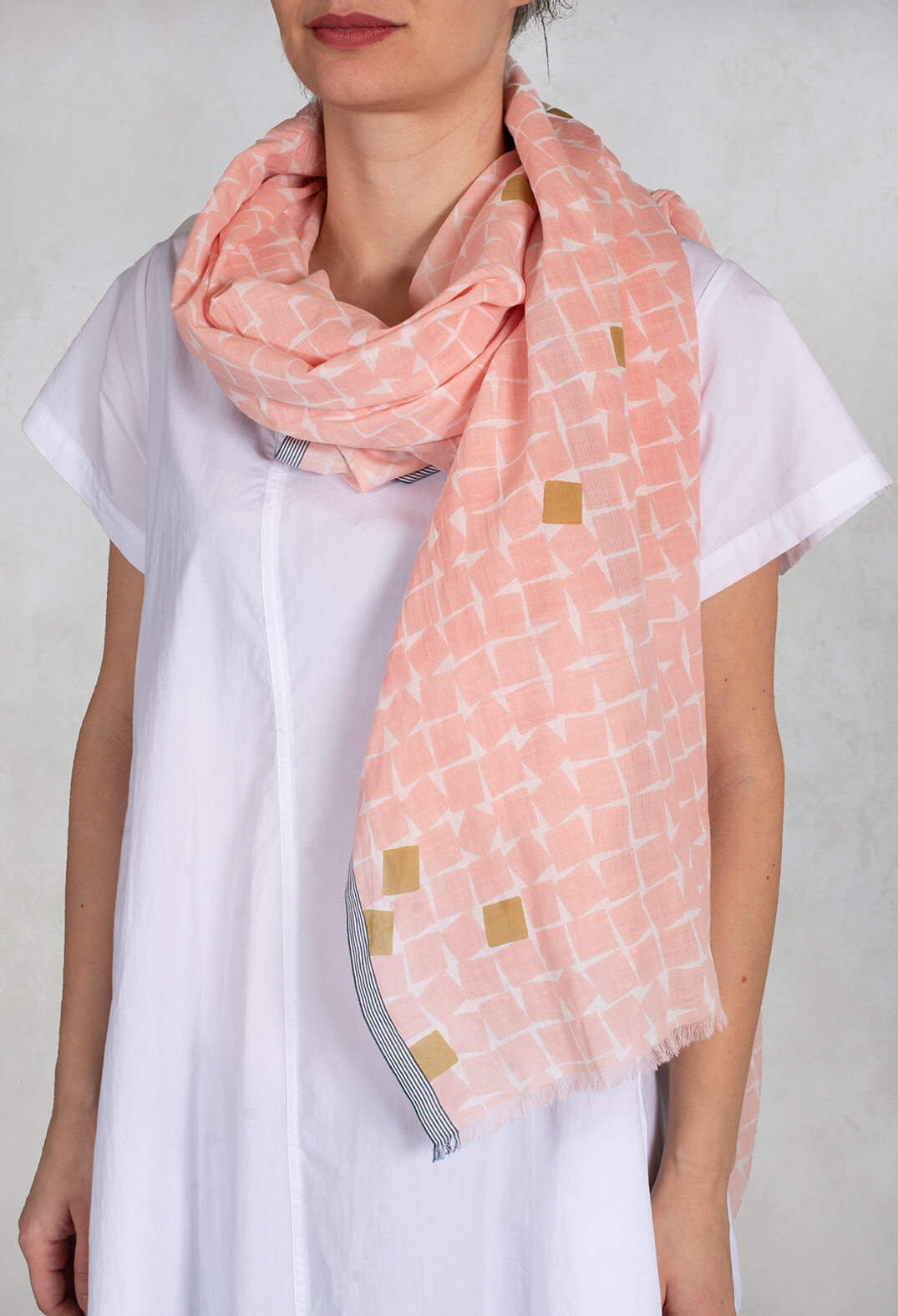 Printed Scarf in Soft Pink