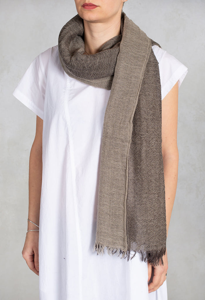 Two Toned Scarf in Grey/Brown