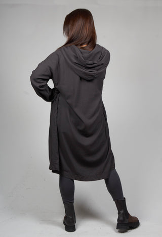 Hooded Dress in Moka