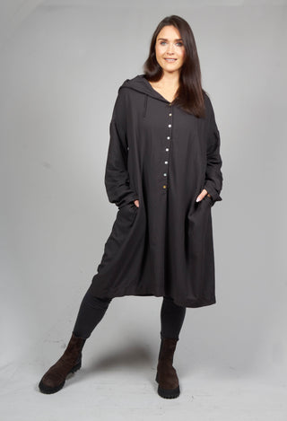 Hooded Dress in Moka