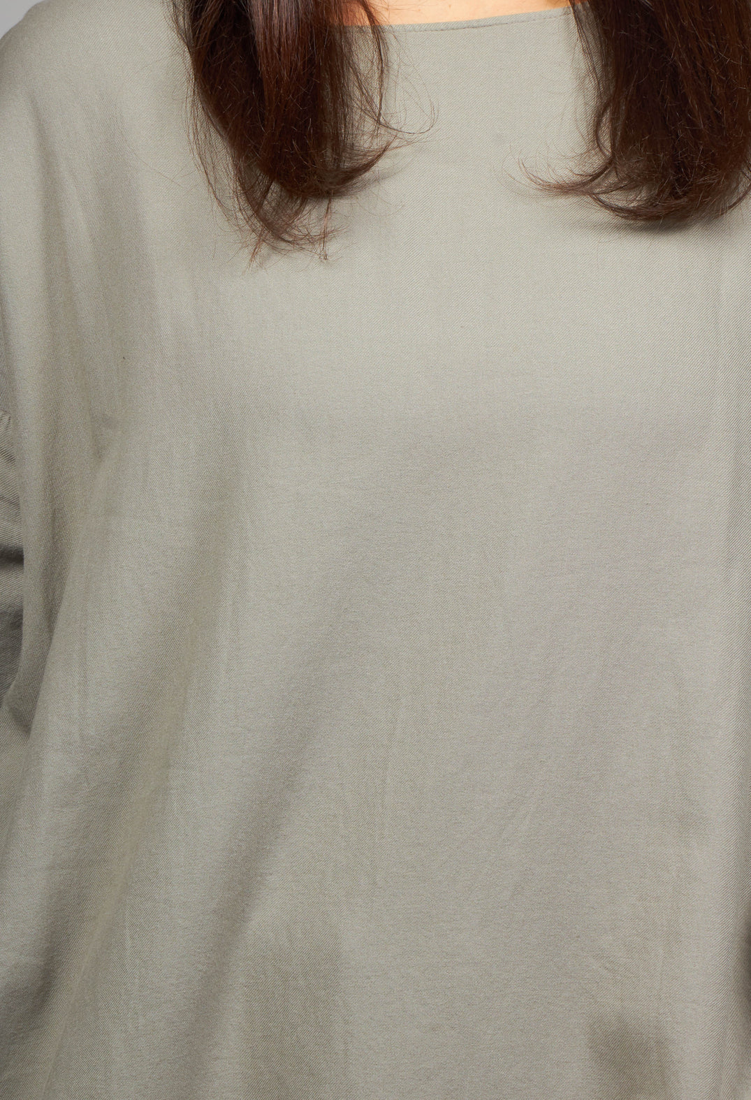 Oversized T-Dress in Marron Glace