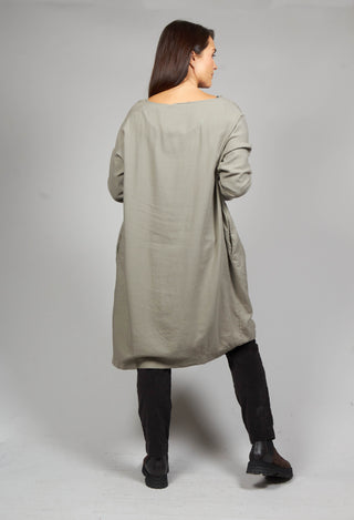 Oversized T-Dress in Marron Glace