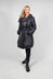 Quilted Coat Vint with High Neck In Black