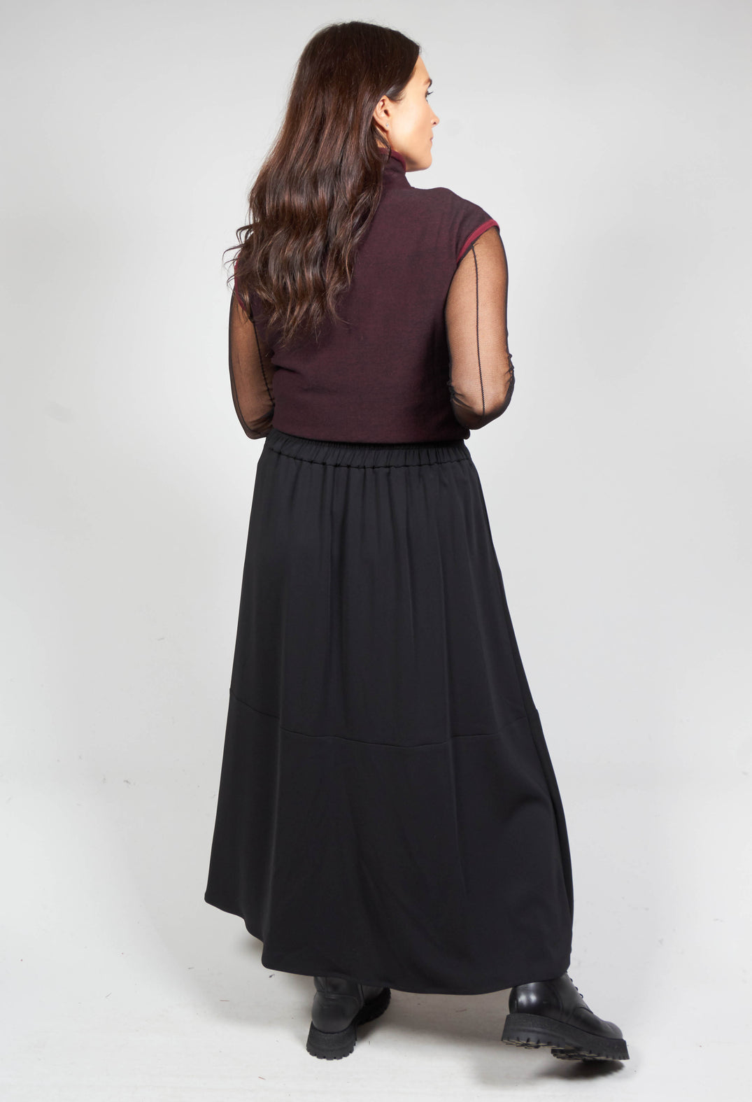 Long Length Skirt in Black