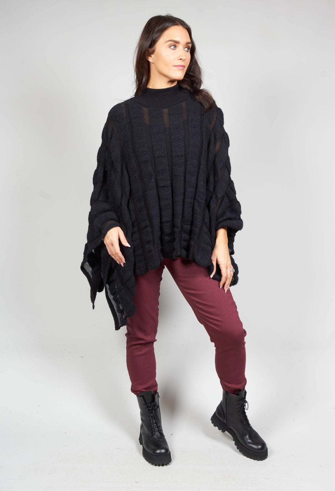 Stretch Fit Leggings in Burgundy