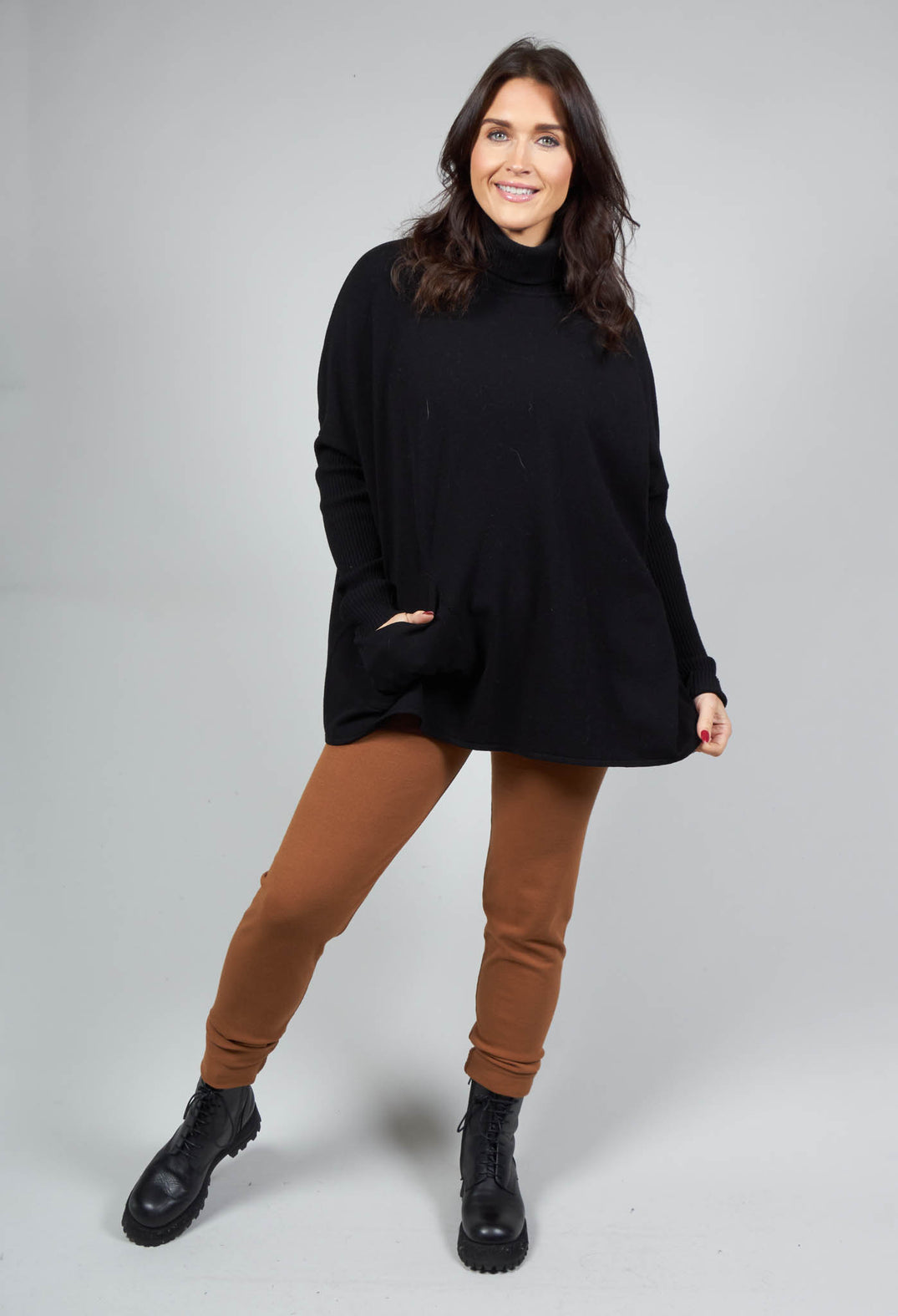 Stretch Fit Long Leggings in Tobacco