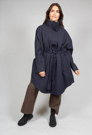 Bris Poncho in Dark Navy
