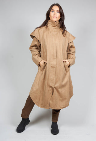 Tyfon Coat in Camel Tweed