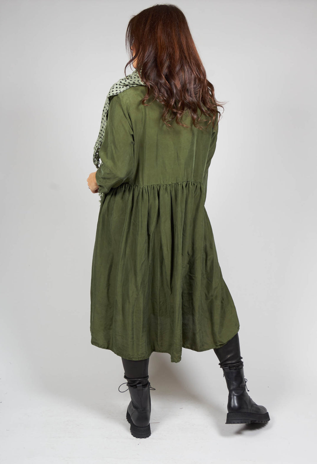 Braunicht Silk Dress in Avocado