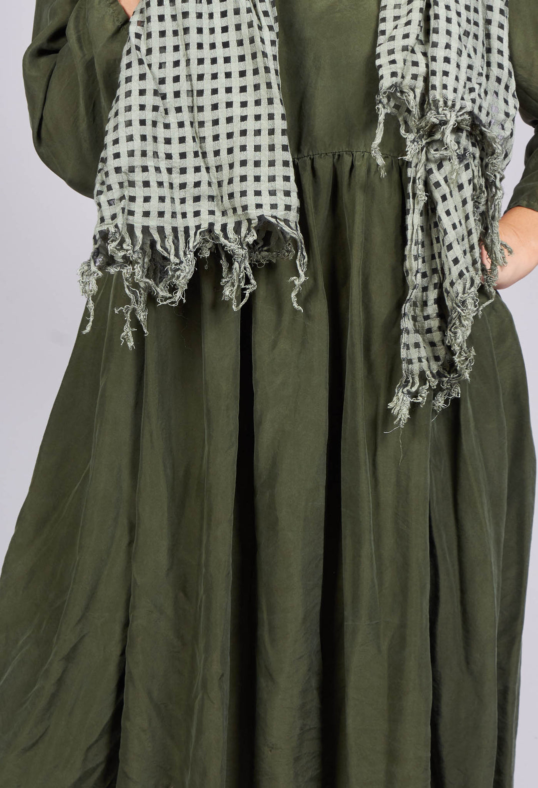 Braunicht Silk Dress in Avocado