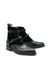 Leather Strap Boots in Black