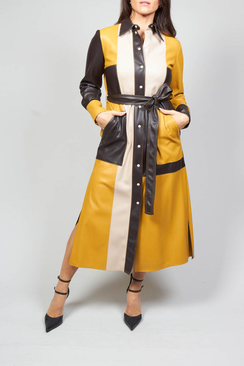 Colour Block Dress in Whisky