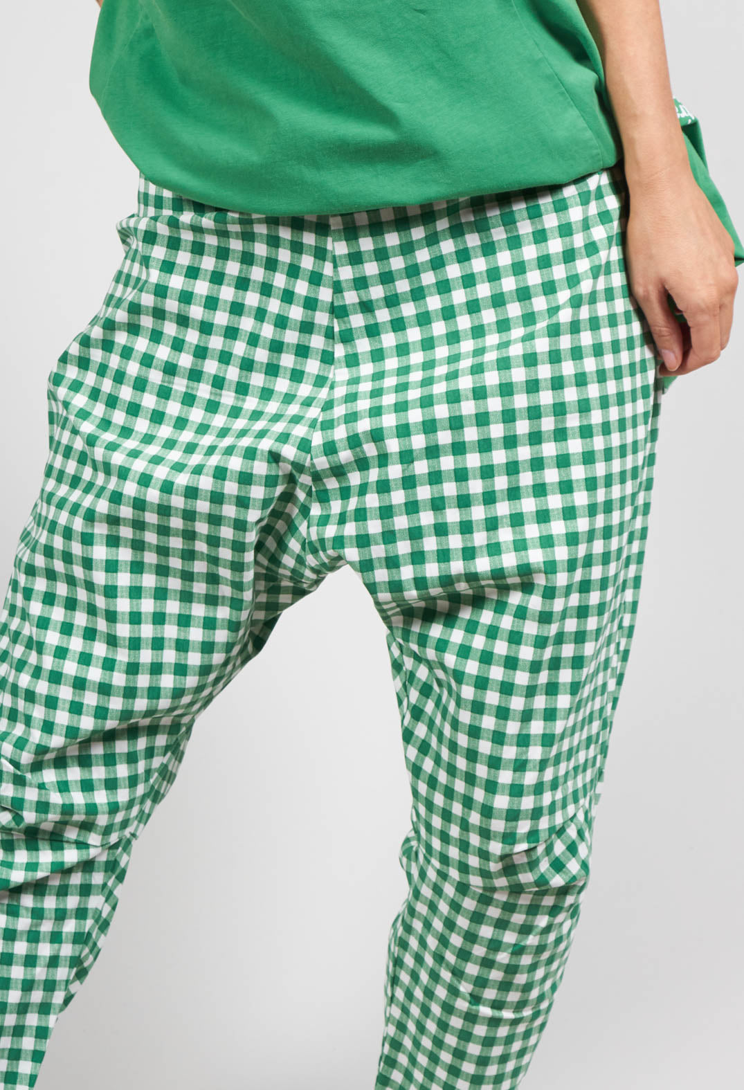 Jodhpur Style Cropped Trousers in Apple Check