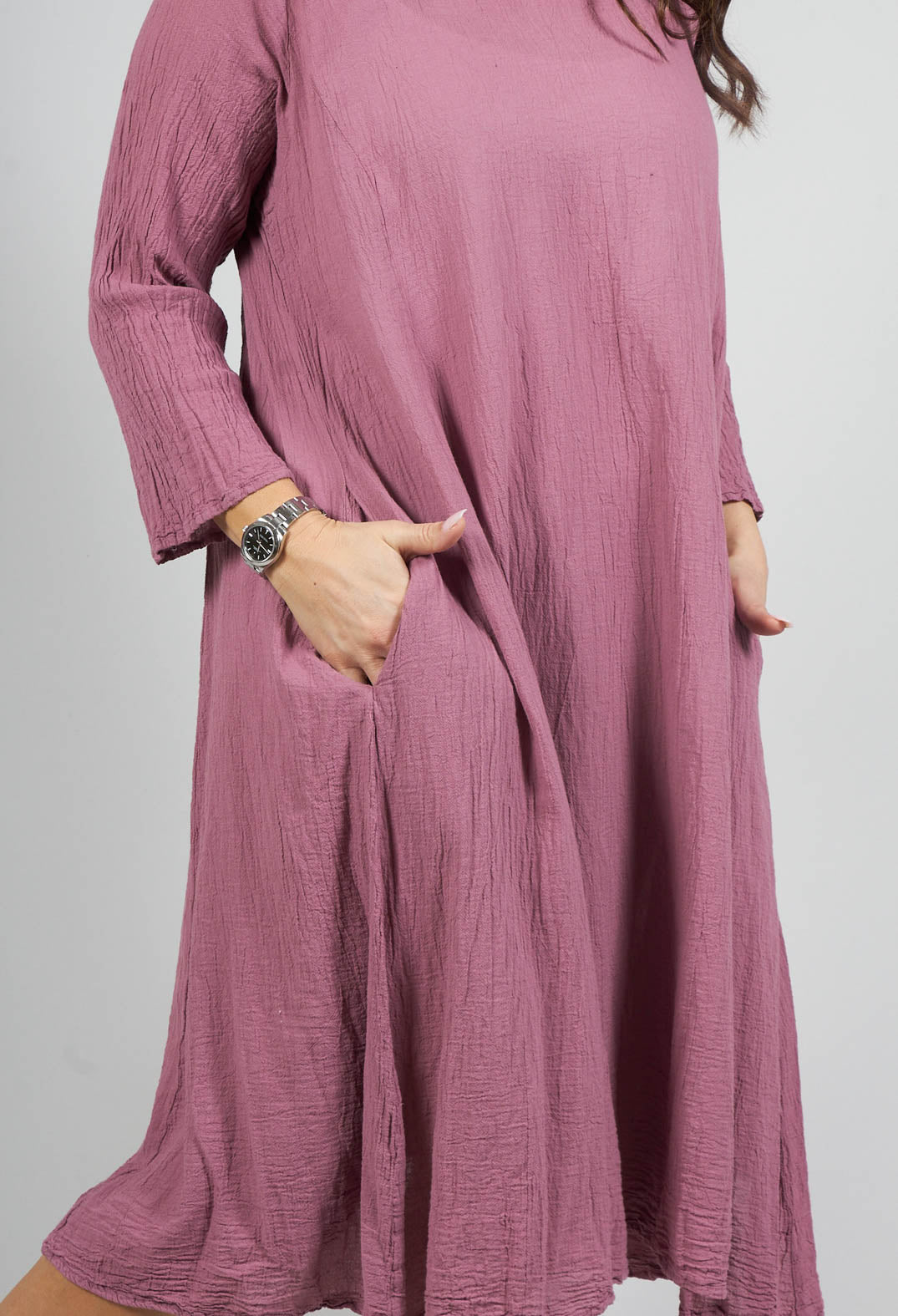 Identater Dress in Rosenholz Pink