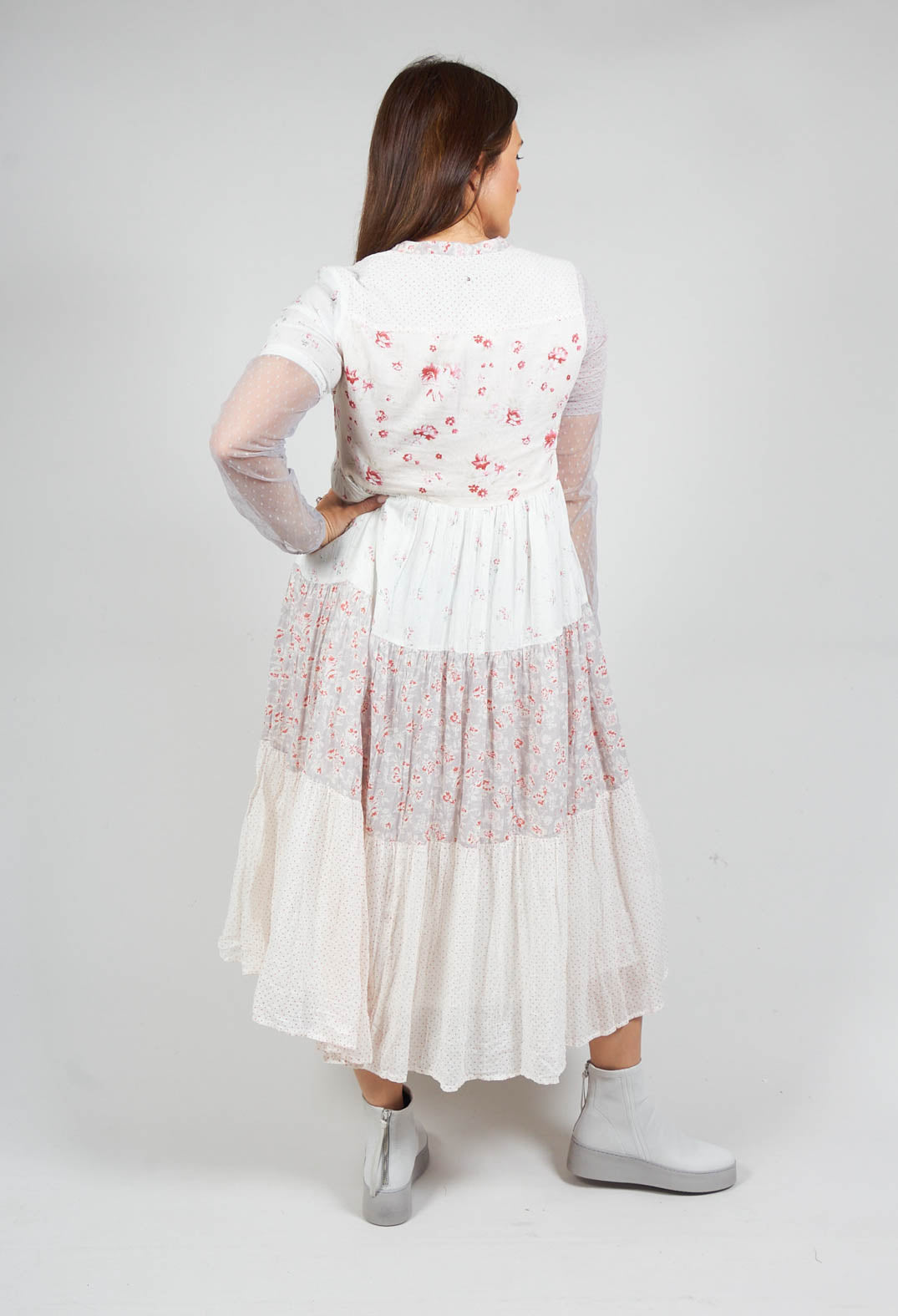 Syrine Dress with Patchwork Fabric in Patch