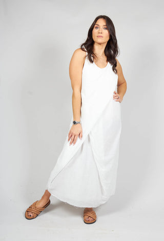 Edith Dress with Overlay in White