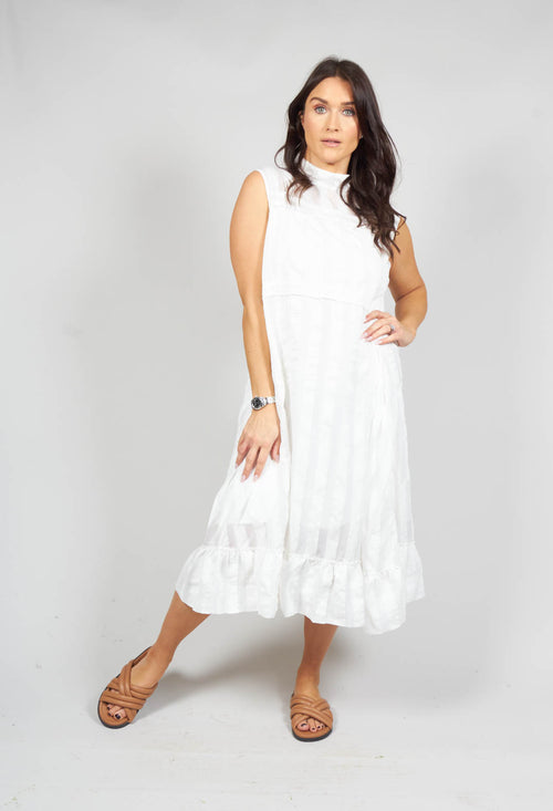Mama Sleeveless Dress in White
