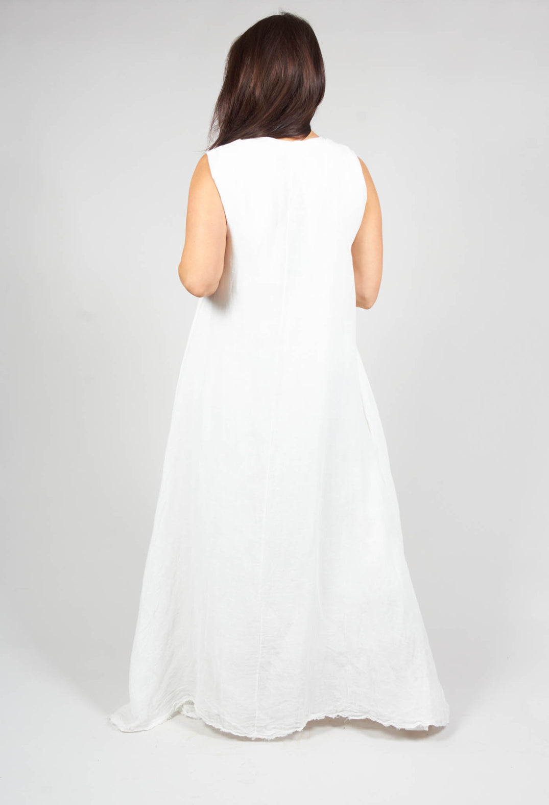 Abigail Sleeveless Dress in White